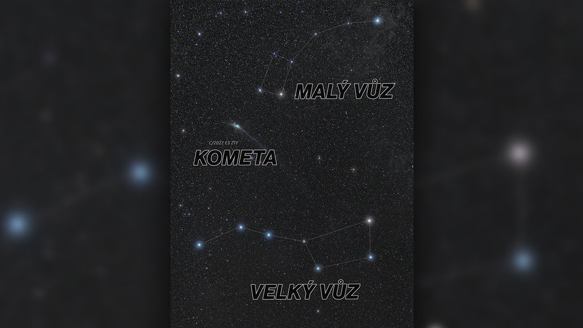 „Kometa a dva vozy“. Snímkem dne je podle NASA vlasatice od českého fotografa